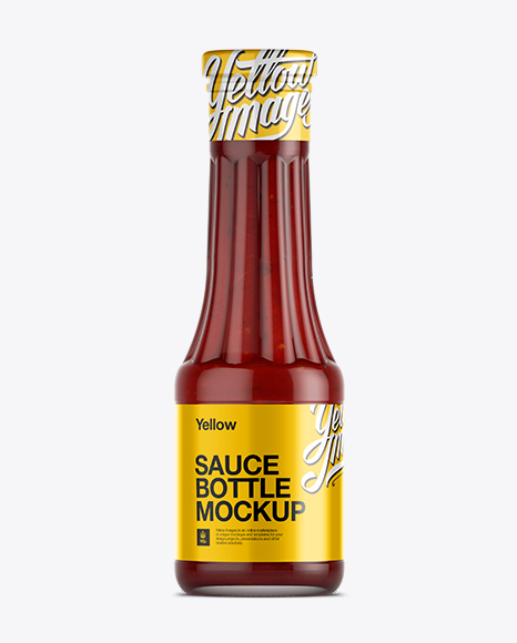 Salsa Sauce Bottle Mockup