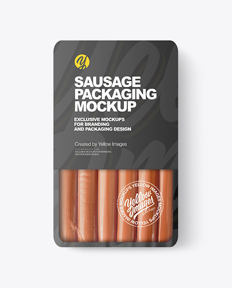 Plastic Tray With Sausages Mockup