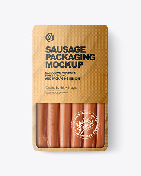 Metallic Tray With Sausages Mockup