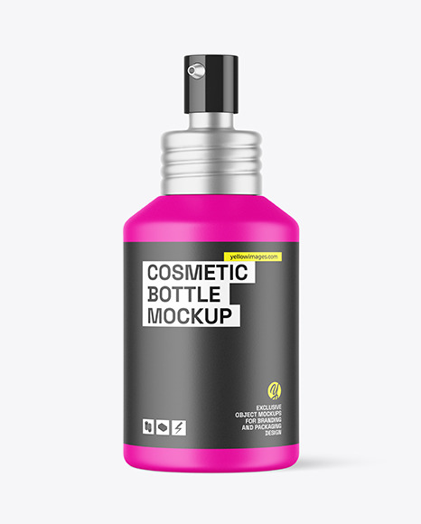 120ml Matte Cosmetic Bottle w Pump Mockup