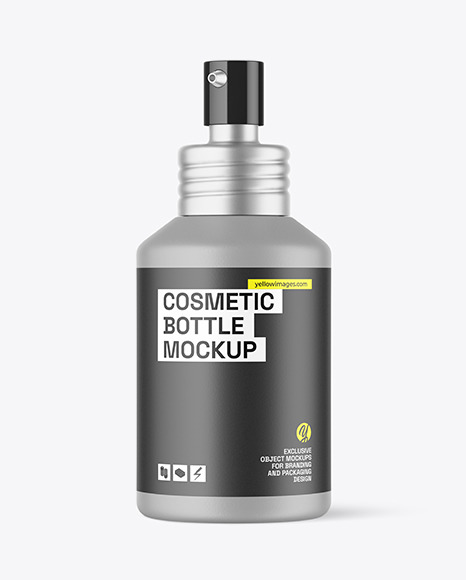 120ml Ceramic Cosmetic Bottle w Pump Mockup