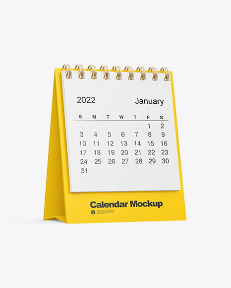 Table Desk Calendar Mockup