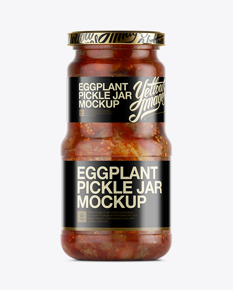 Pickled Eggplant Jar Mockup