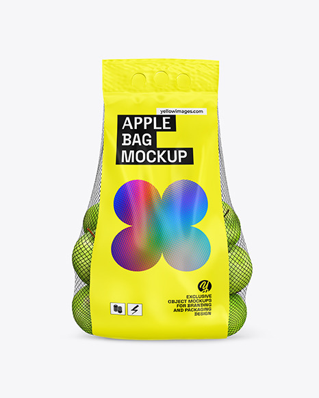 Apple Bag w/ Glossy Label Mockup