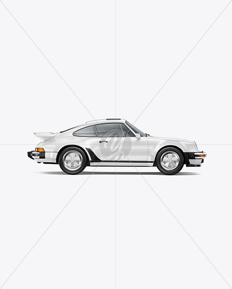 Sport Coupe Car Mockup - Side View