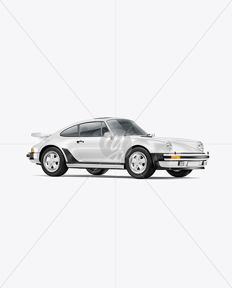 Sport Coupe Car Mockup - Half Side View