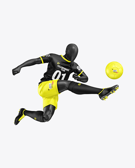 Soccer Player in Action Mockup