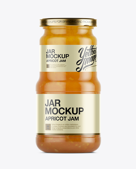 Apricot Jam Jar Mockup