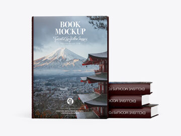 Hardcover Books w/ Matte Cover Mockup