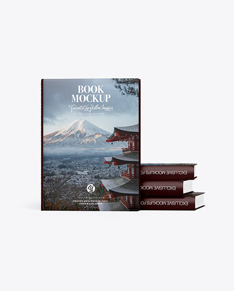 Hardcover Books w/ Matte Cover Mockup