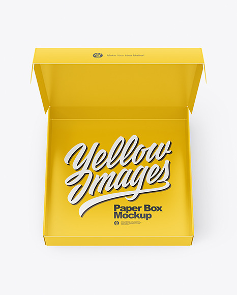 Opened Paper Box Mockup
