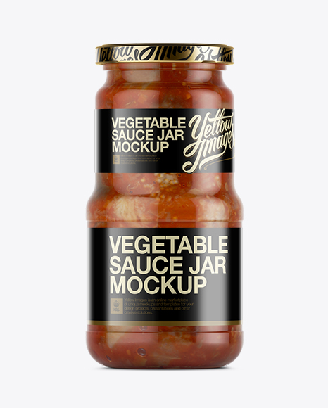 Canned Vegetable Sauce Jar Mockup