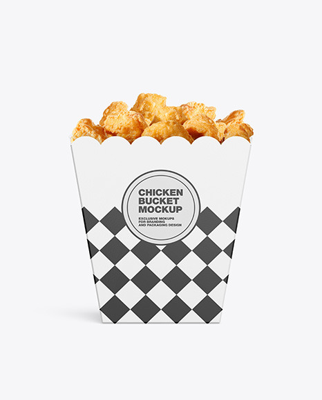 Paper Bucket W/ Chicken Mockup
