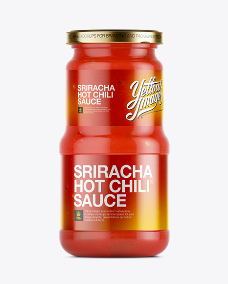 Hot Chili Pepper Sauce Jar Mockup