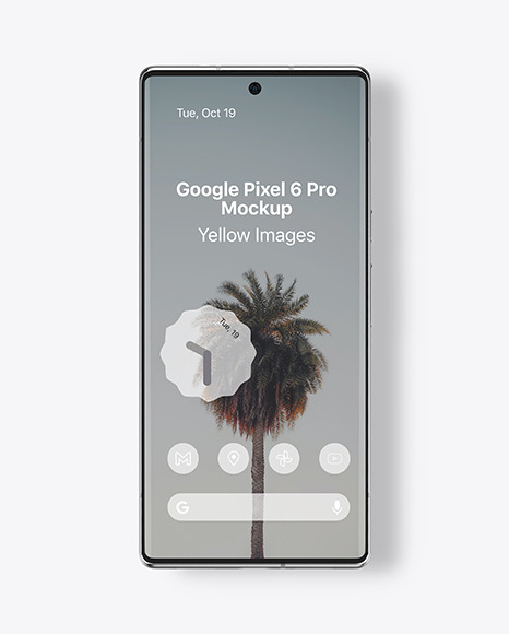 Google Pixel 6 Pro Cloudy White Mockup