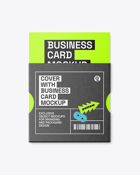 Kraft Cover w/ Business Card Mockup