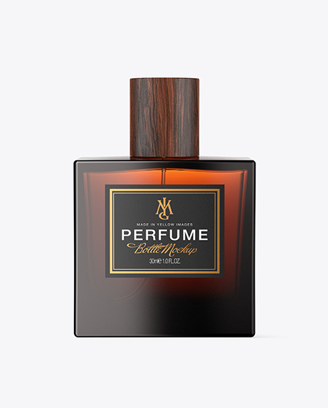 30ml Amber Glass Perfume Bottle Mockup