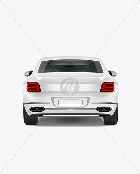 Luxury Car Mockup - Back View