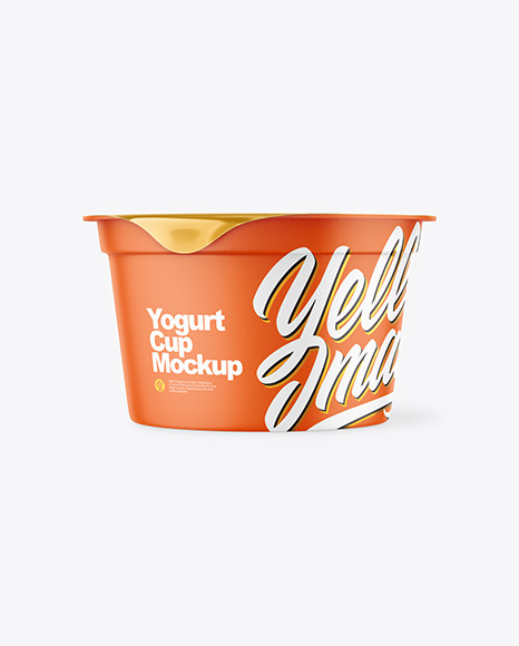 Textured Yogurt Cup Mockup