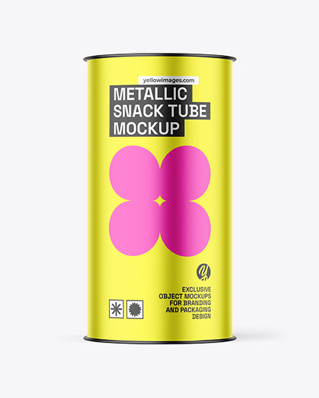 Metallic Snack Tube Mockup