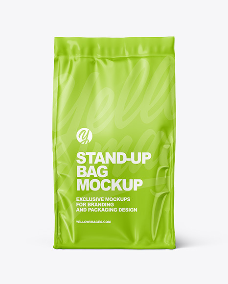 Glossy Stand-up Bag Mockup