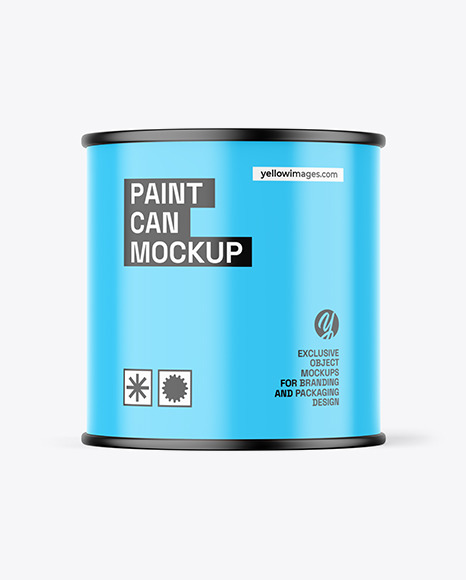 Glossy Paint Can Mockup