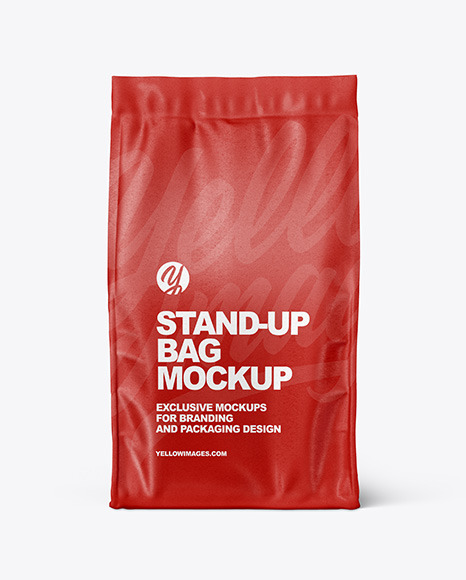 Textured Stand-up Bag Mockup