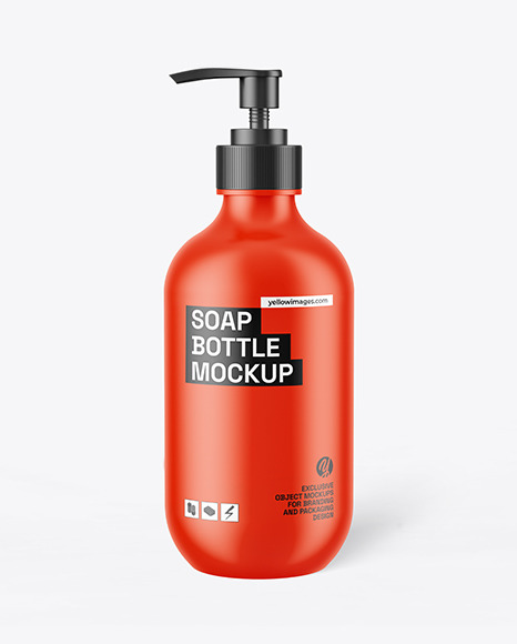 Matte Soap Bottle Mockup
