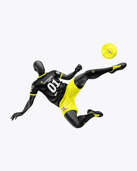 Soccer Player in Action Mockup