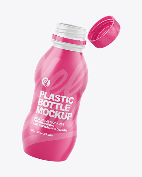 Opened Plastic Bottle Mockup