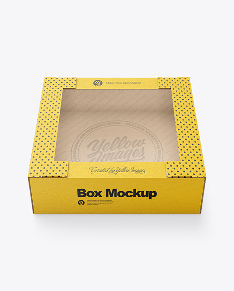 Empty Kraft Paper Carton Box Mockup