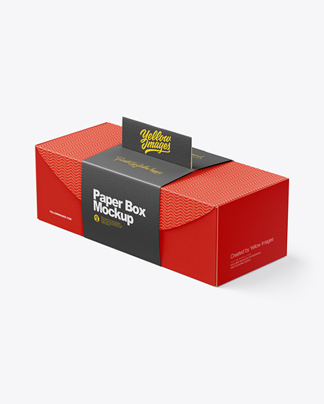 Matte Paper Box in Carton Holder w/ Handle Mockup