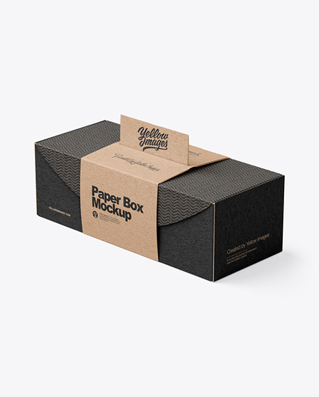 Kraft Paper Box in Carton Holder w/ Handle Mockup