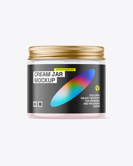 200ml Clear Cosmetic Cream Jar Mockup