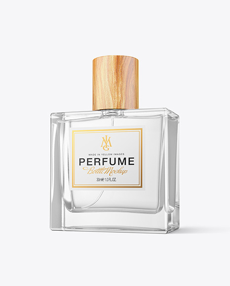 30ml Clear Glass Perfume Bottle Mockup