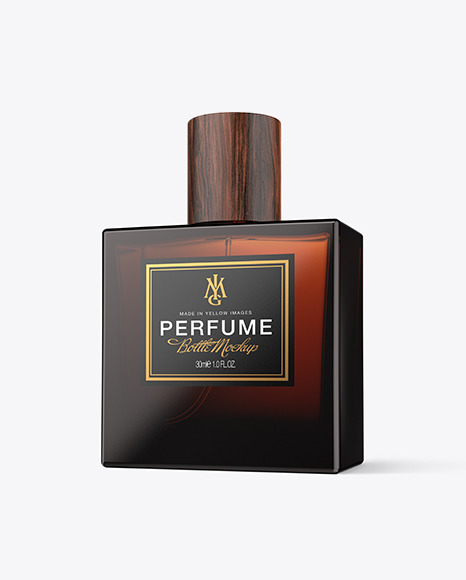 30ml Amber Glass Perfume Bottle Mockup