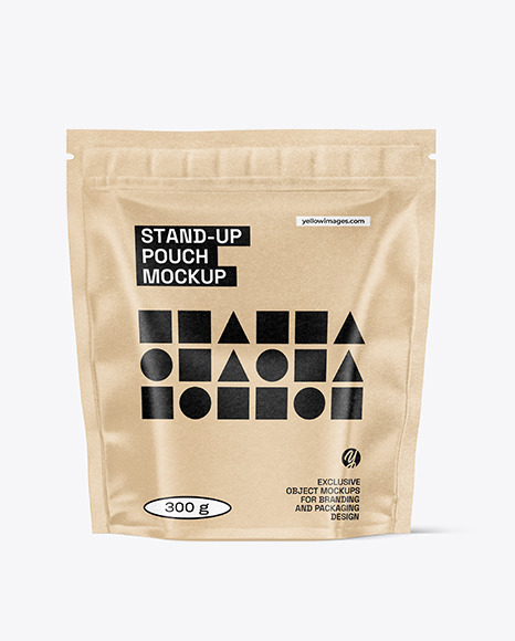 Kraft Stand-up Pouch Mockup