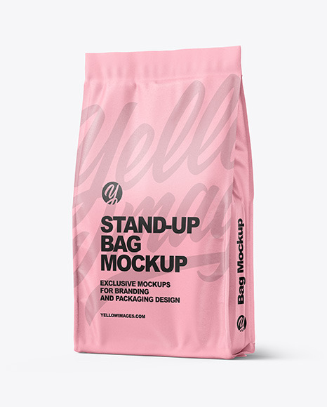 Textured Stand-up Bag Mockup