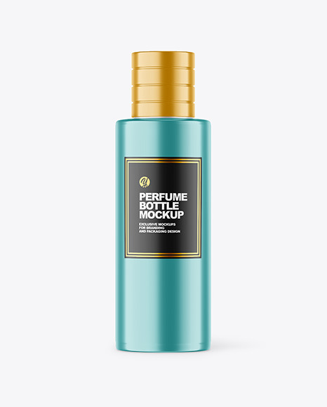 Matte Metallic Perfume Bottle Mockup