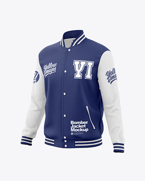 Men's Bomber Jacket Mockup - Half Side View