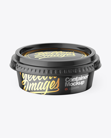 Glossy Plastic Round Cup Container Mockup