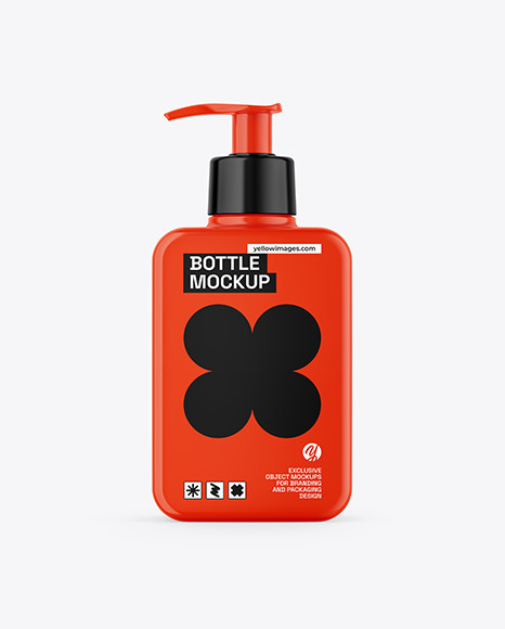 Glossy Bottle Mockup