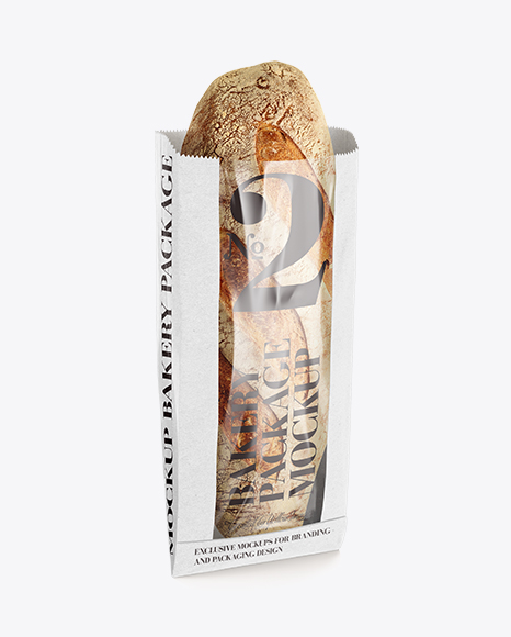 Paper Bread Bag w/ Serrated Edges Mockup