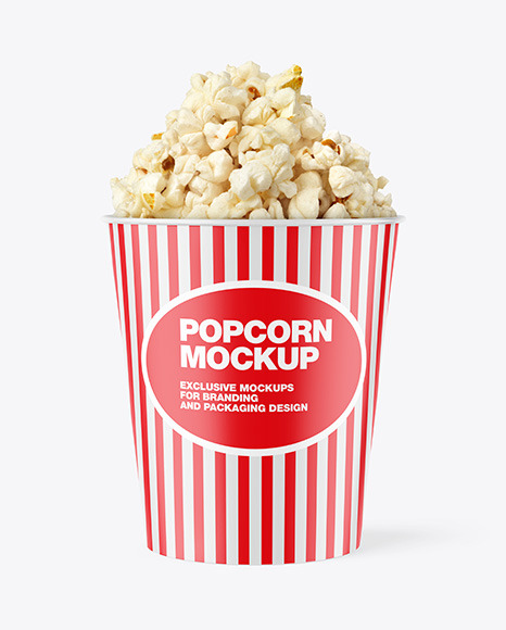 Matte Popcorn Bucket Mockup