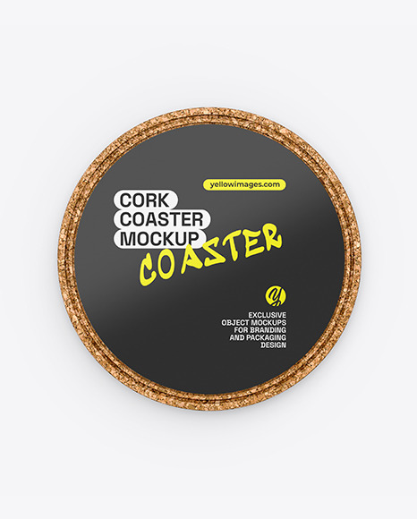 Cork Coaster Mockup | PSD Templates