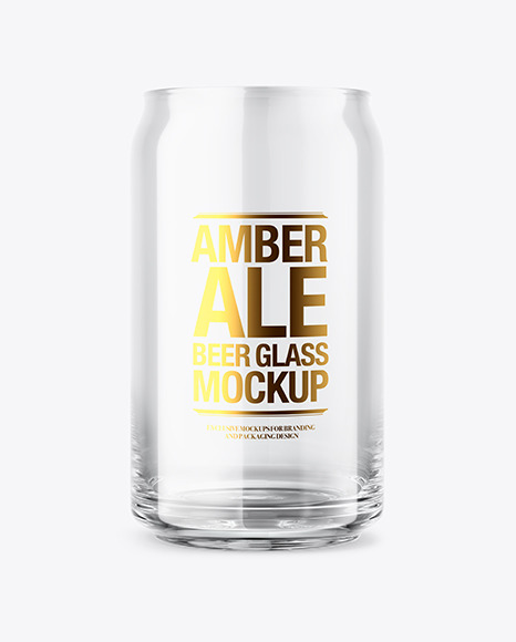 Empty Can Shaped Glass Mockup