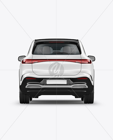 Electric Crossover SUV Mockup - Back View