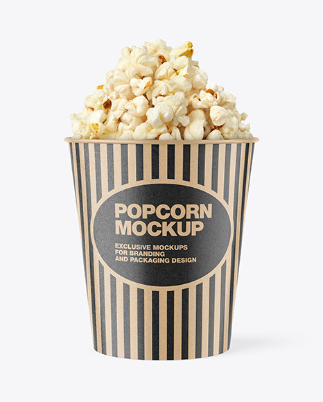 Kraft Popcorn Bucket Mockup