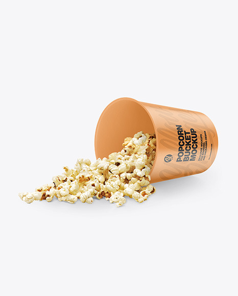 Paper Popcorn Bucket Mockup