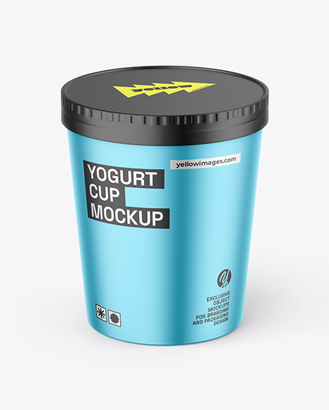Metallized Yogurt Cup Mockup